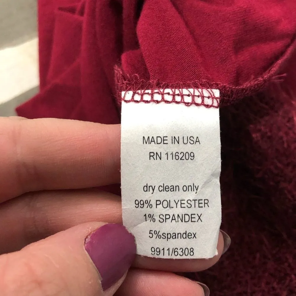 Velvet torch sleeveless red furry sweater dress - Image 10