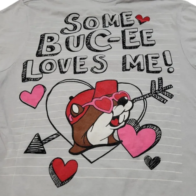 Shirt Size Small "Some Buc-ee Loves Me!" Hearts Love Graphic Print Tee - Image 5