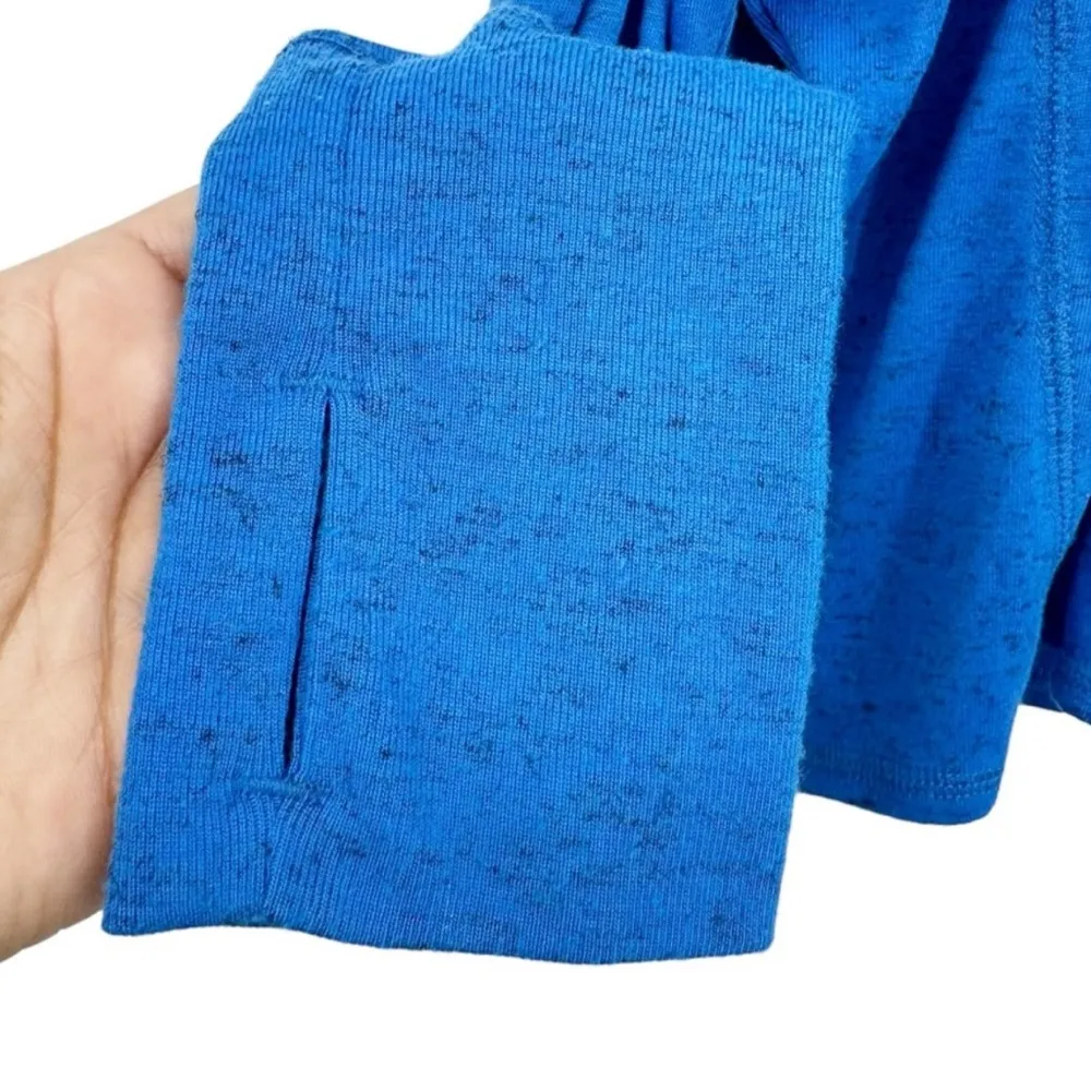Athleta Twilly Boxy Crop Long Sleeve Lightweight Top Blue Size Large - Image 4