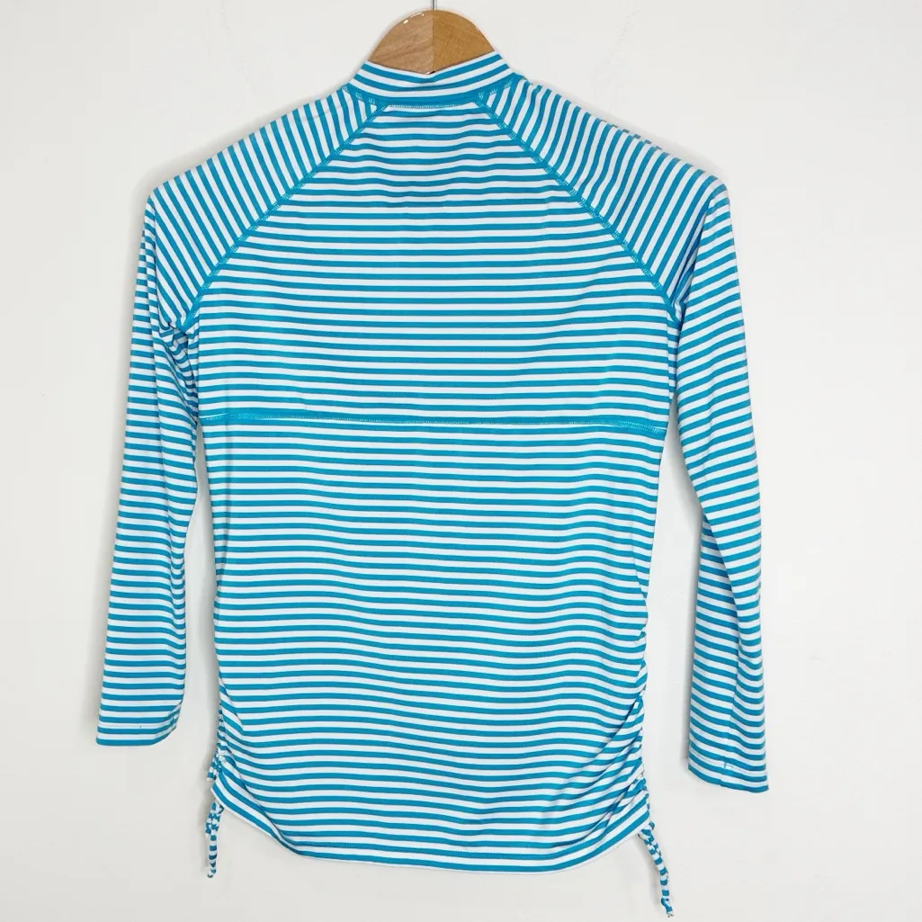 Coolibar Blue/White Striped UV Protection Top/Tee - Image 2