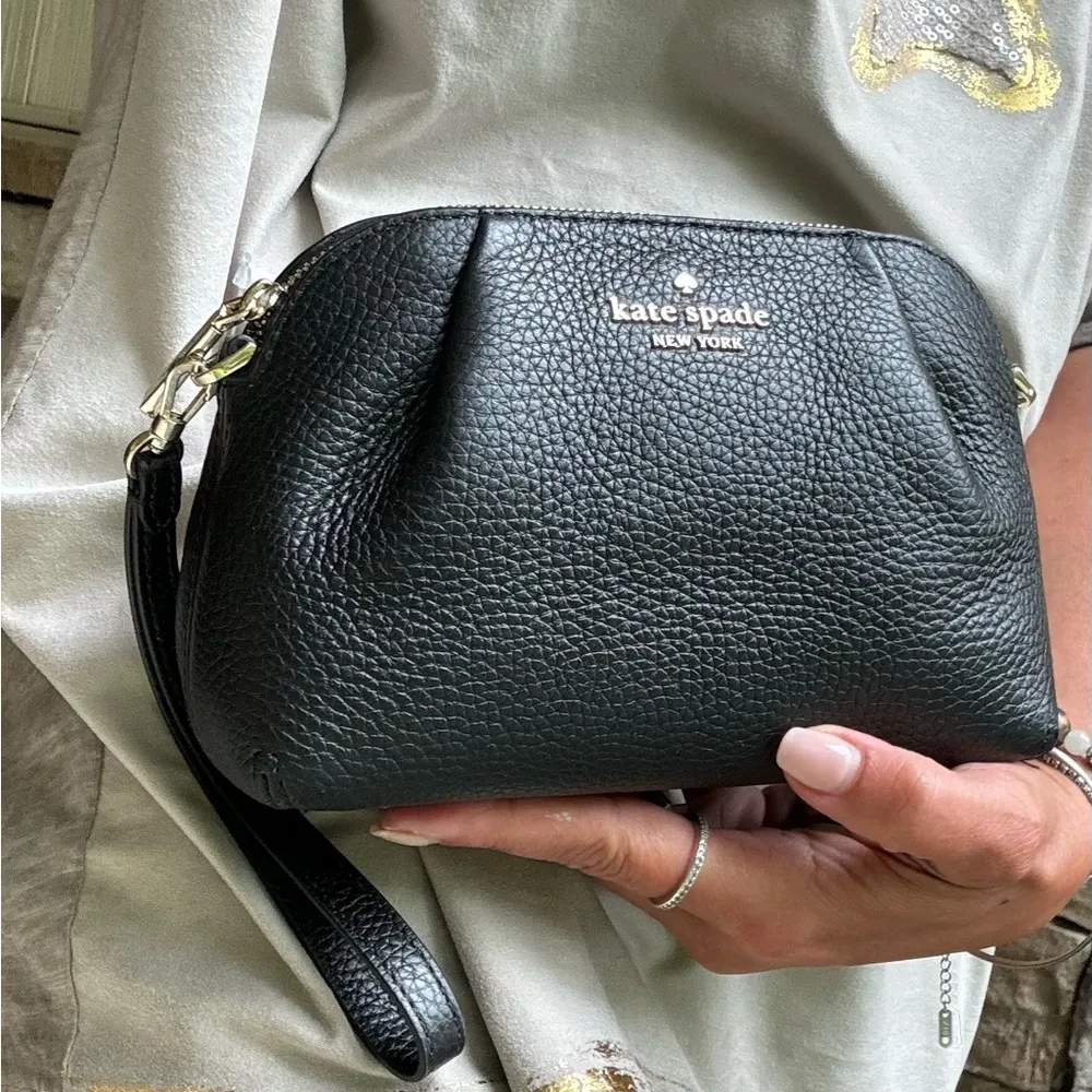 Authentic KATE SPADE Pebbled leather zip top Satchel/Wristel/crosby - Image 6