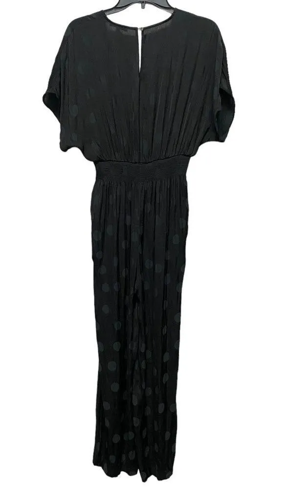 Madewell Crossfront Polka-Dot Jumpsuit Small V Neck Silky Keyhole Back - Image 7