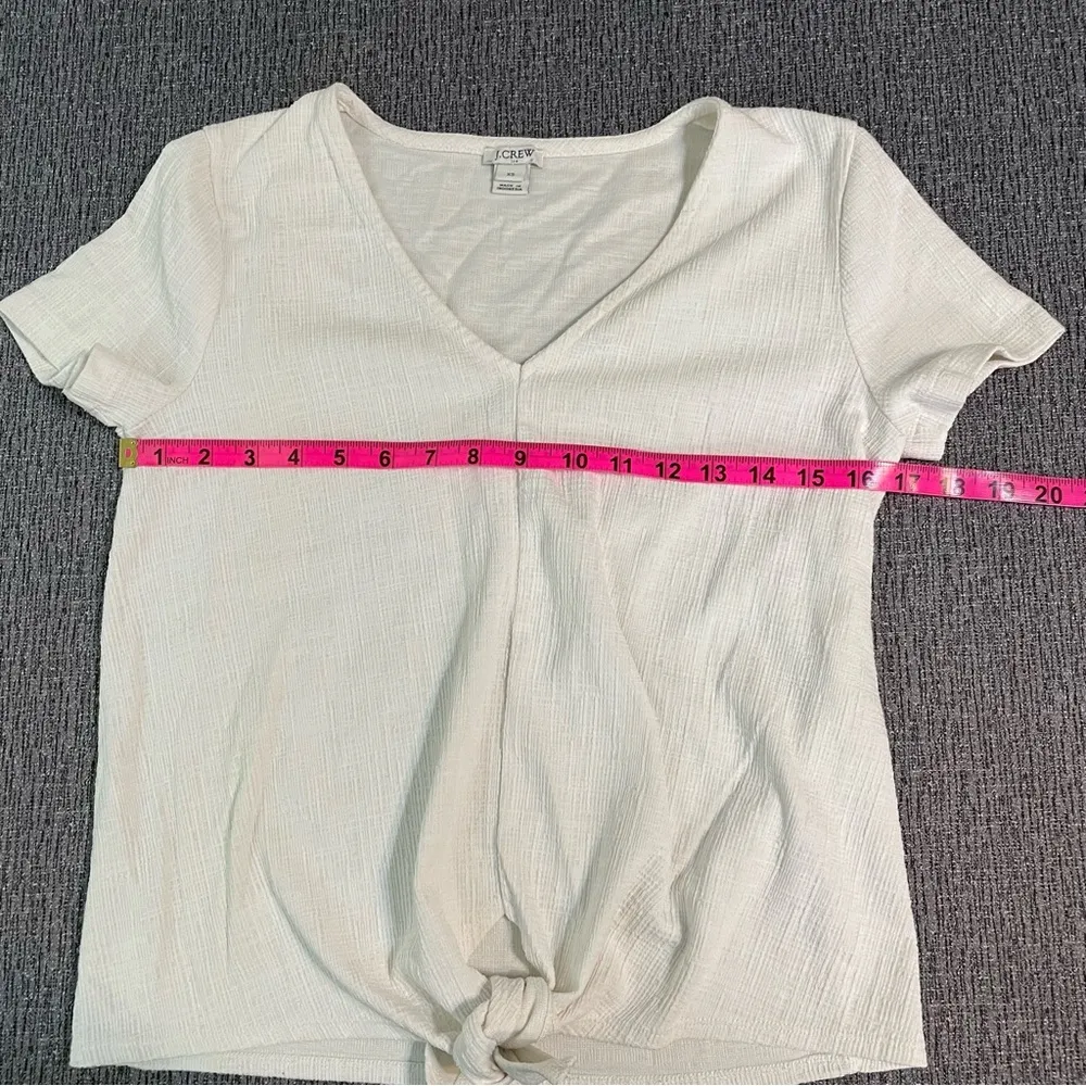 J Crew Short Sleeve Front Tie Knot Women’s Shirt - Image 11