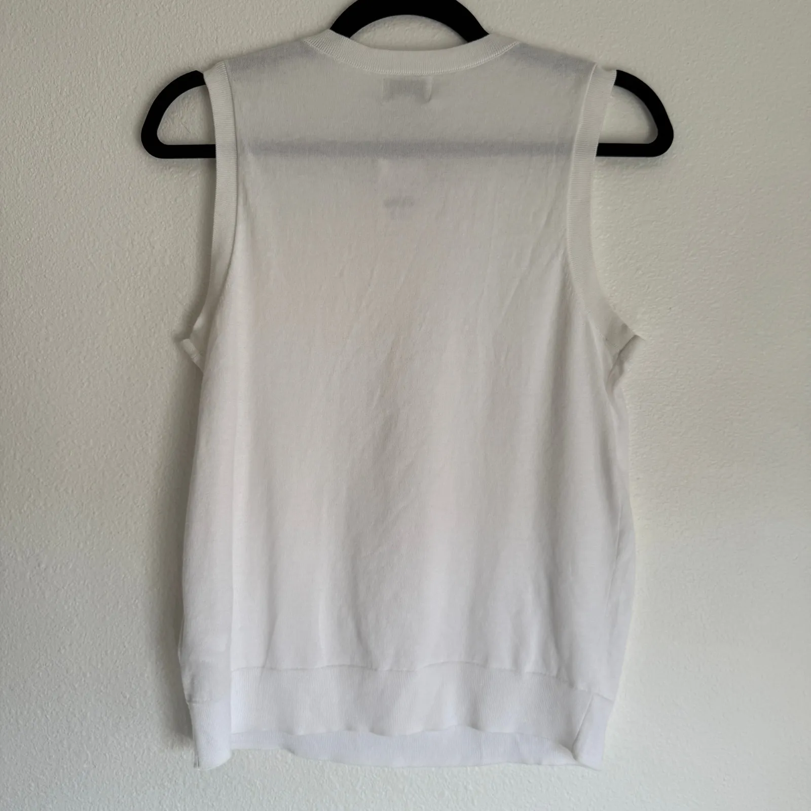 NWT J. Crew Factory Sz S Sweater Shell in White BO375 100% Cotton - Image 5