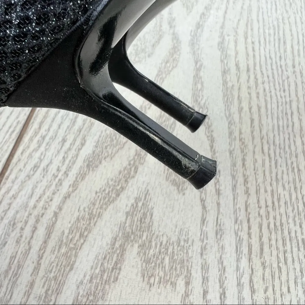 Nina Niley Evening Lined Mesh Cap Toe & Heel Pumps US7.5M/EUR37.5 Black $99 - Image 7