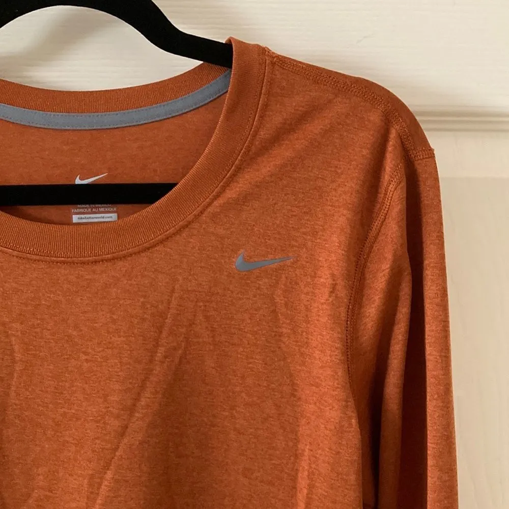 NEW Nike Texas Longhorns Dri-Fit Burnt Orange Long Sleeve Athletic Shirt NWOT - Image 3