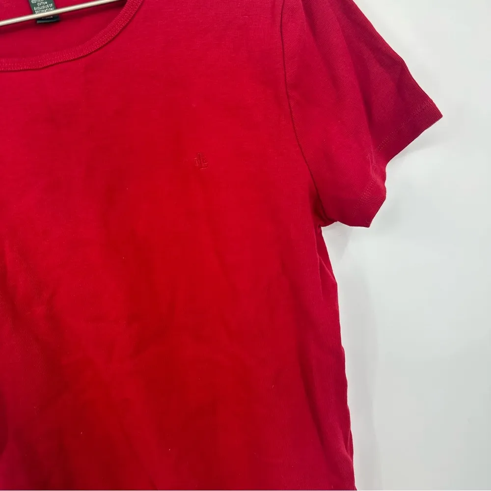 Vintage Y2K Ralph Lauren Red Baby Tee Size XL Early 2000s - Image 5