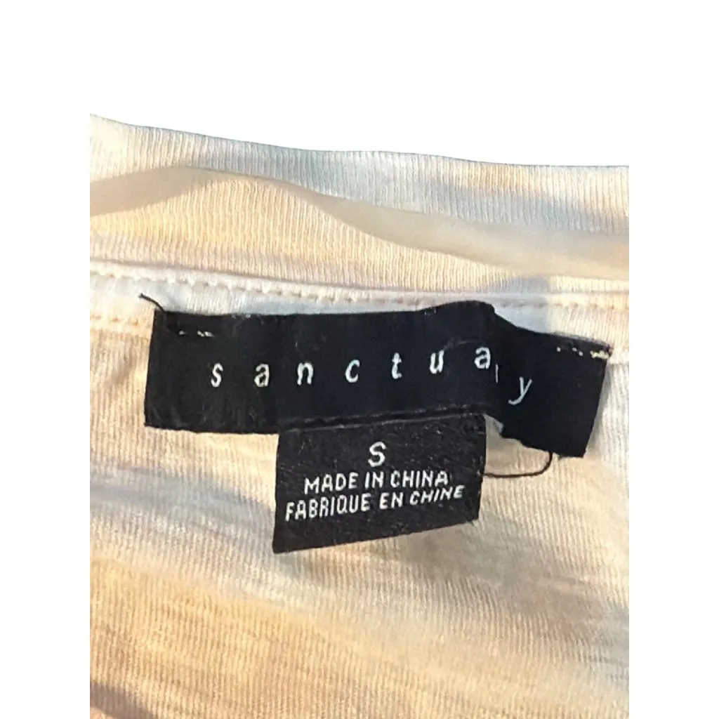 2 Sanctuary Short Sleeve T Shirts Front Tie Coral Peach Tie Dye Size Small Soft - Image 6