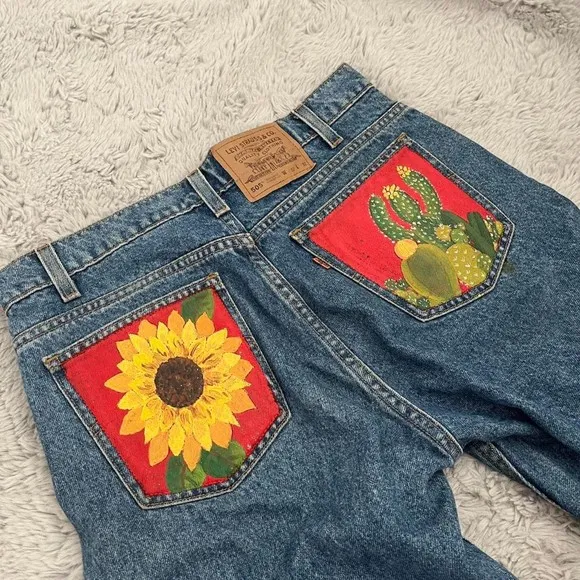 Vintage Custom Levi Jeans - Image 2