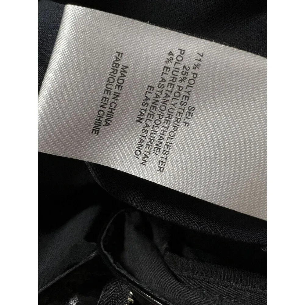 Tibi Tech Size 2 Black Patent Skinny Pant  Womens Zip Up - Image 7