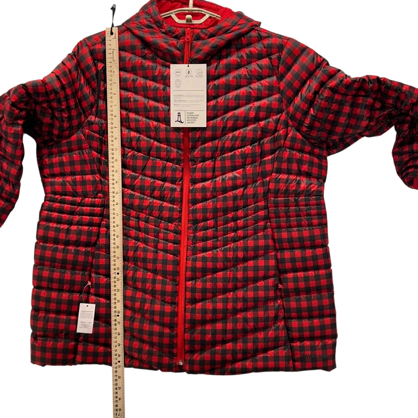 Lands End Womens Puffer Coat Size 2X 800 Fill Power Packable Christmas Warm Cozy - Image 12