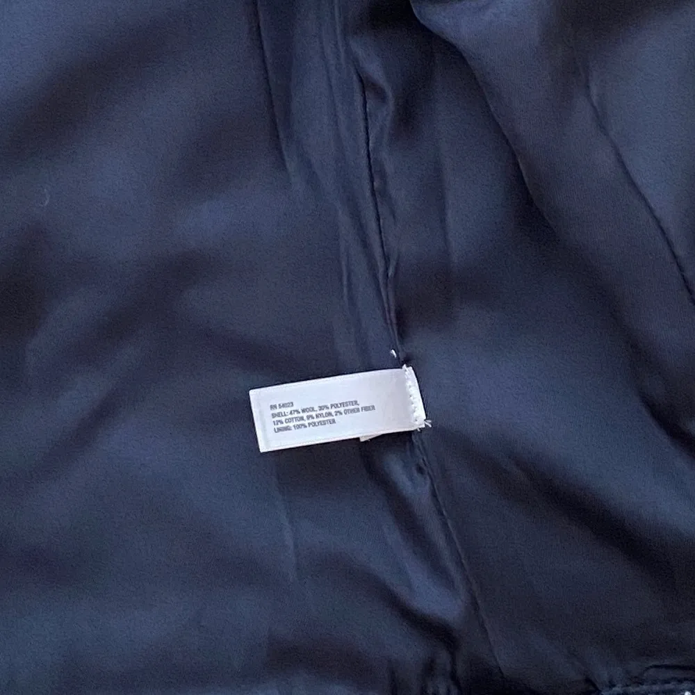 Gap Coat Jacket Blue and White Speckled Wool/Cotton - Image 10