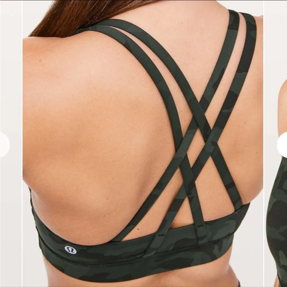 Lululemon Camo Bra Top Incognito Camouflage Energy Green 6 Small - Image 2