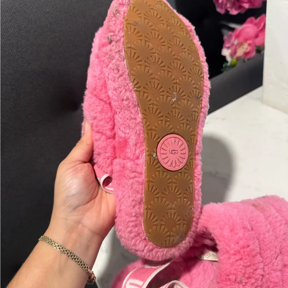 UGG Pink Plush slippers - Image 9
