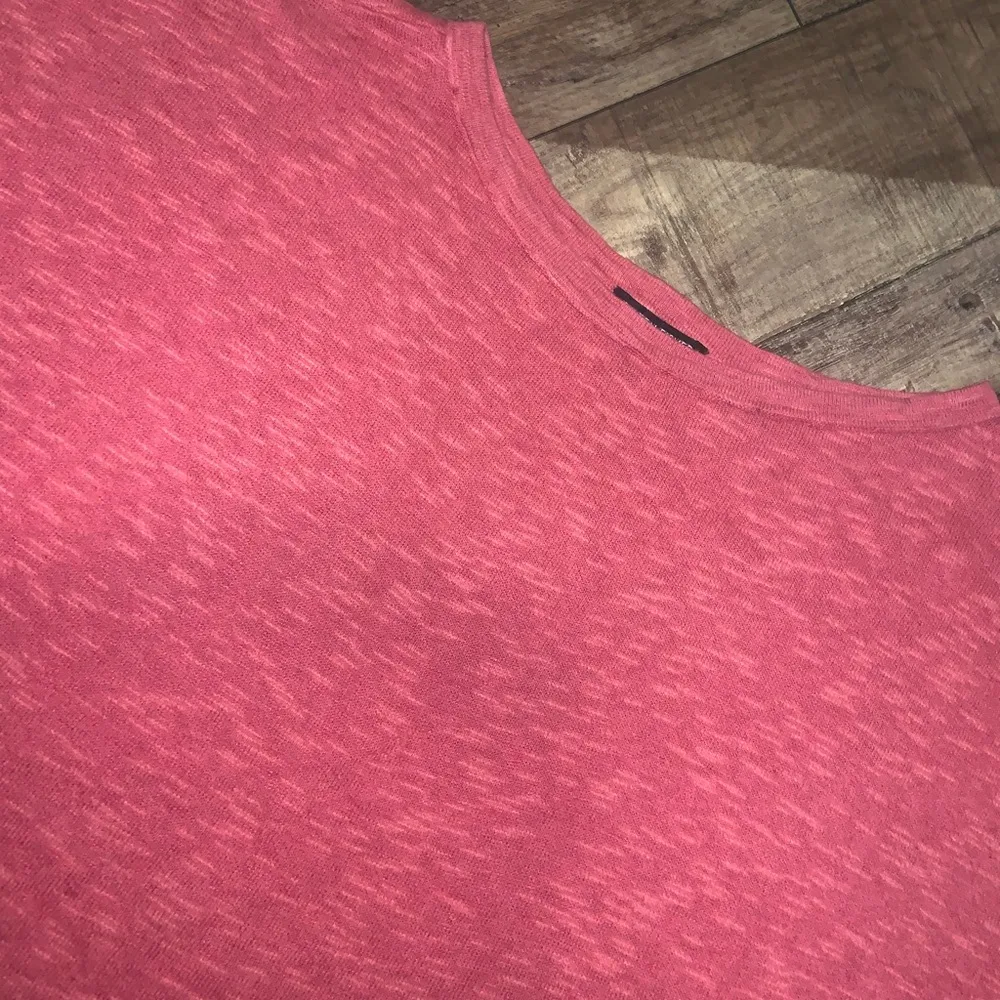 Eileen fisher organic cotton / linen blend knit shirt orange contemporary boho M - Image 3