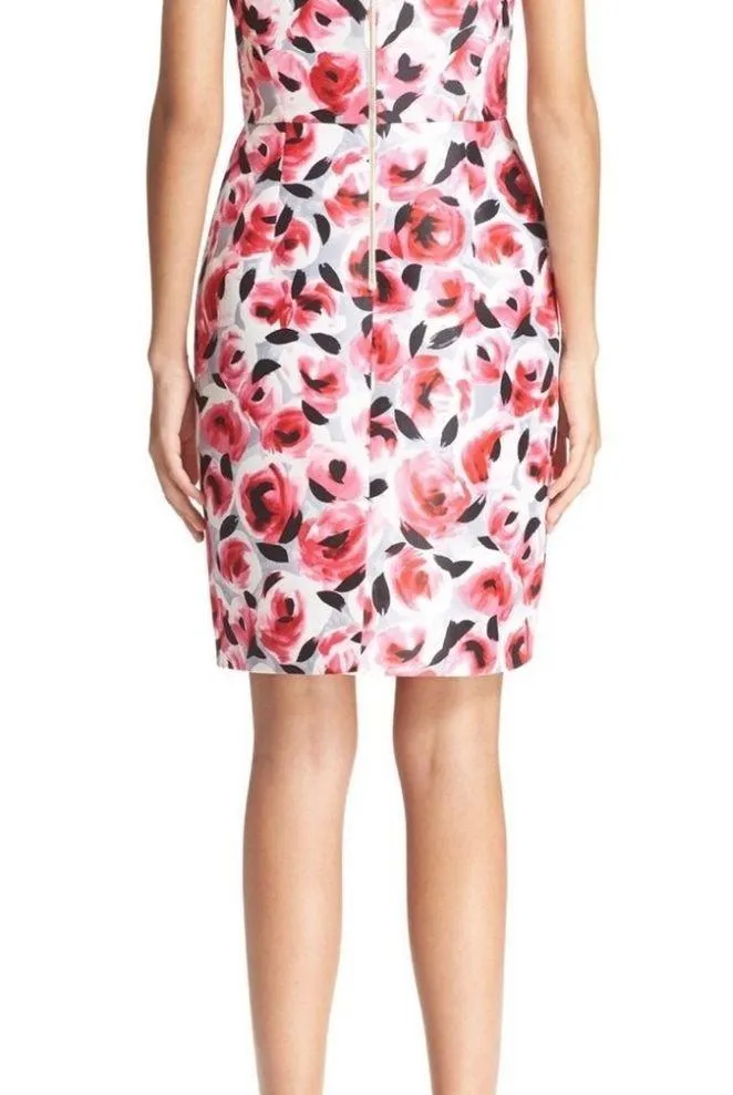 Kate Spade Sleeveless V-neck Rosebud Sheath Dress - Image 5
