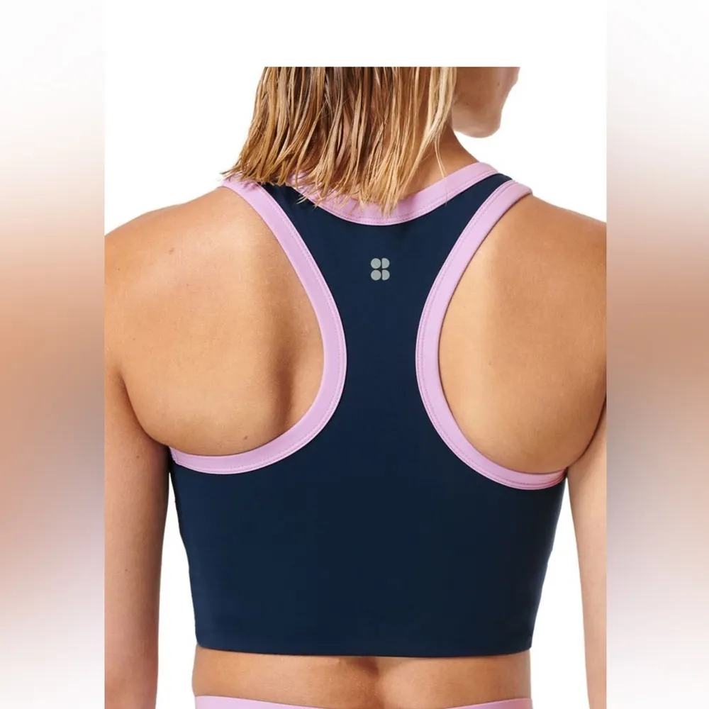 NWT Sweaty Betty Power Frame Workout Vest Navy Blue Size Medium - Image 2