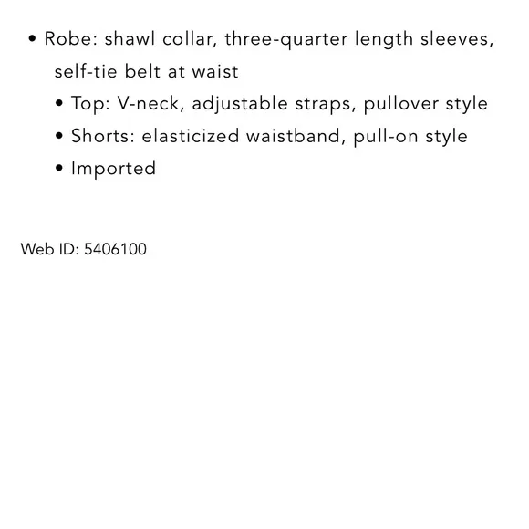 Flora Nikrooz NWT S$78 onia Blue Lace‎ Robe and Shorts Travel Set S - Image 7