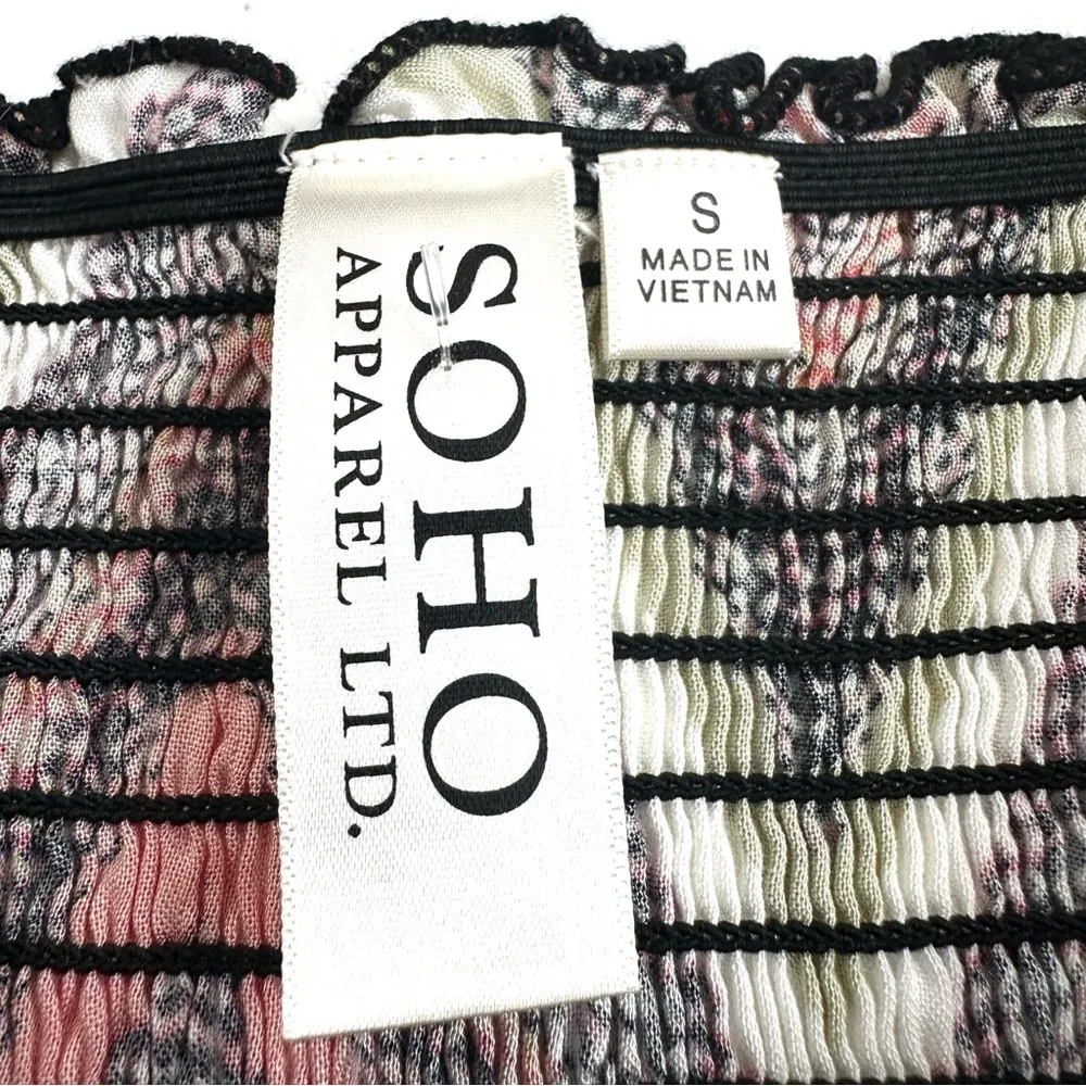 NWT Soho Apparel Multicolor Chevron Print Maxi Dress Elasticized Bodice - Image 2