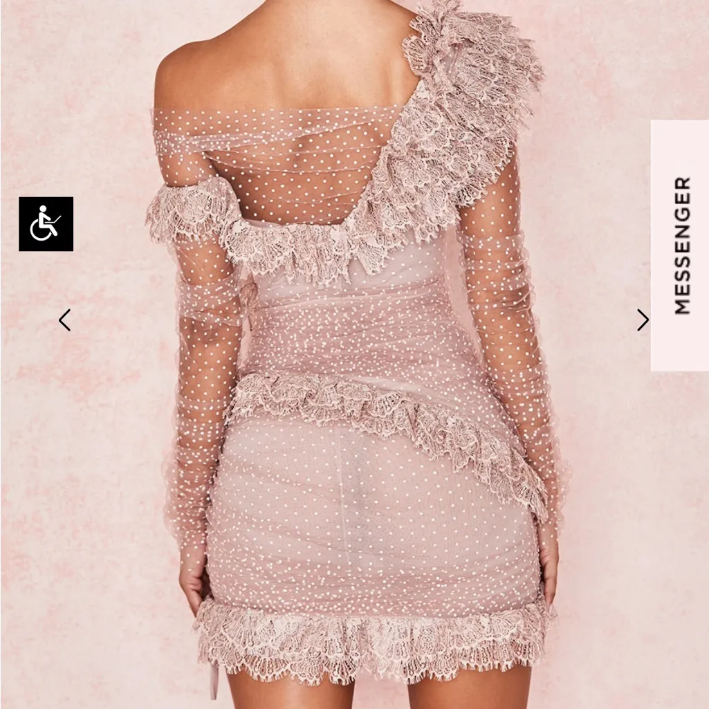 House of cb SORREL BLUSH LACE FRILL MINI DRESS - Image 7