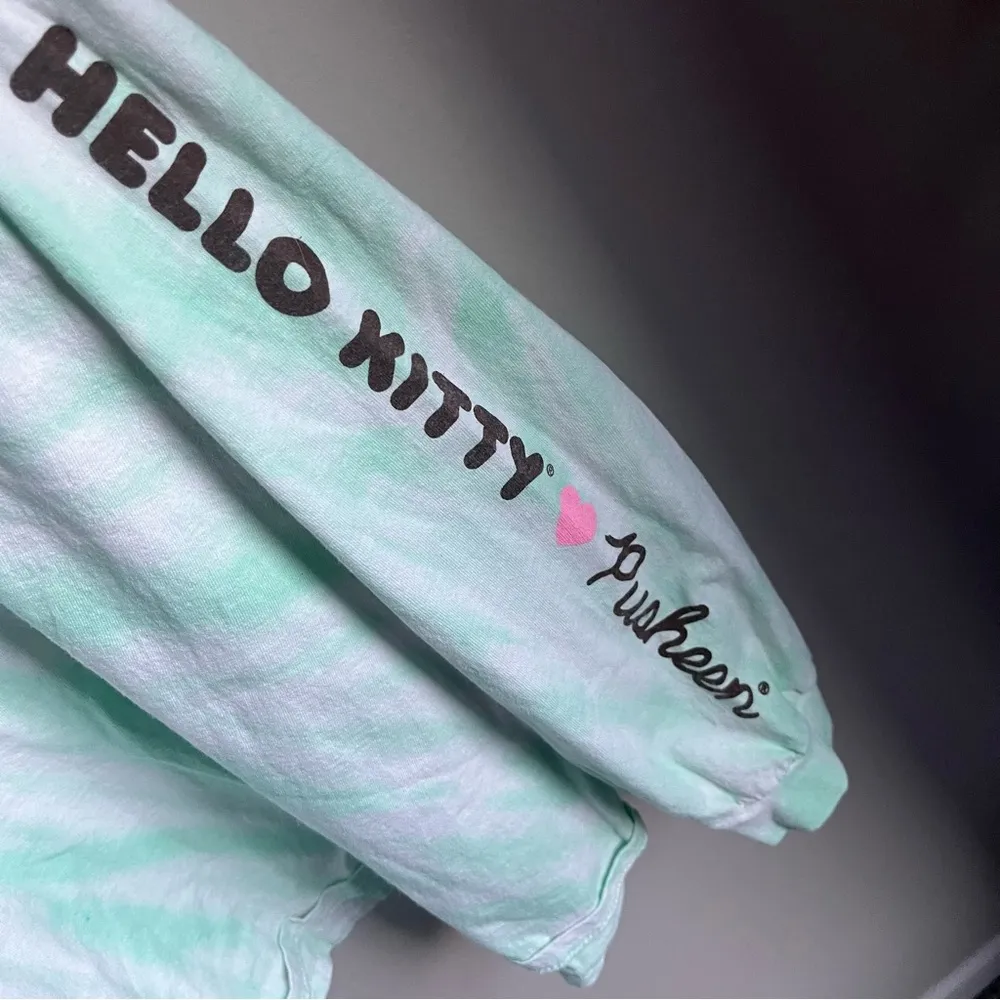 Hello Kitty Pusheen Long Sleeve Green Tie Dye Shirt 3X - Image 5