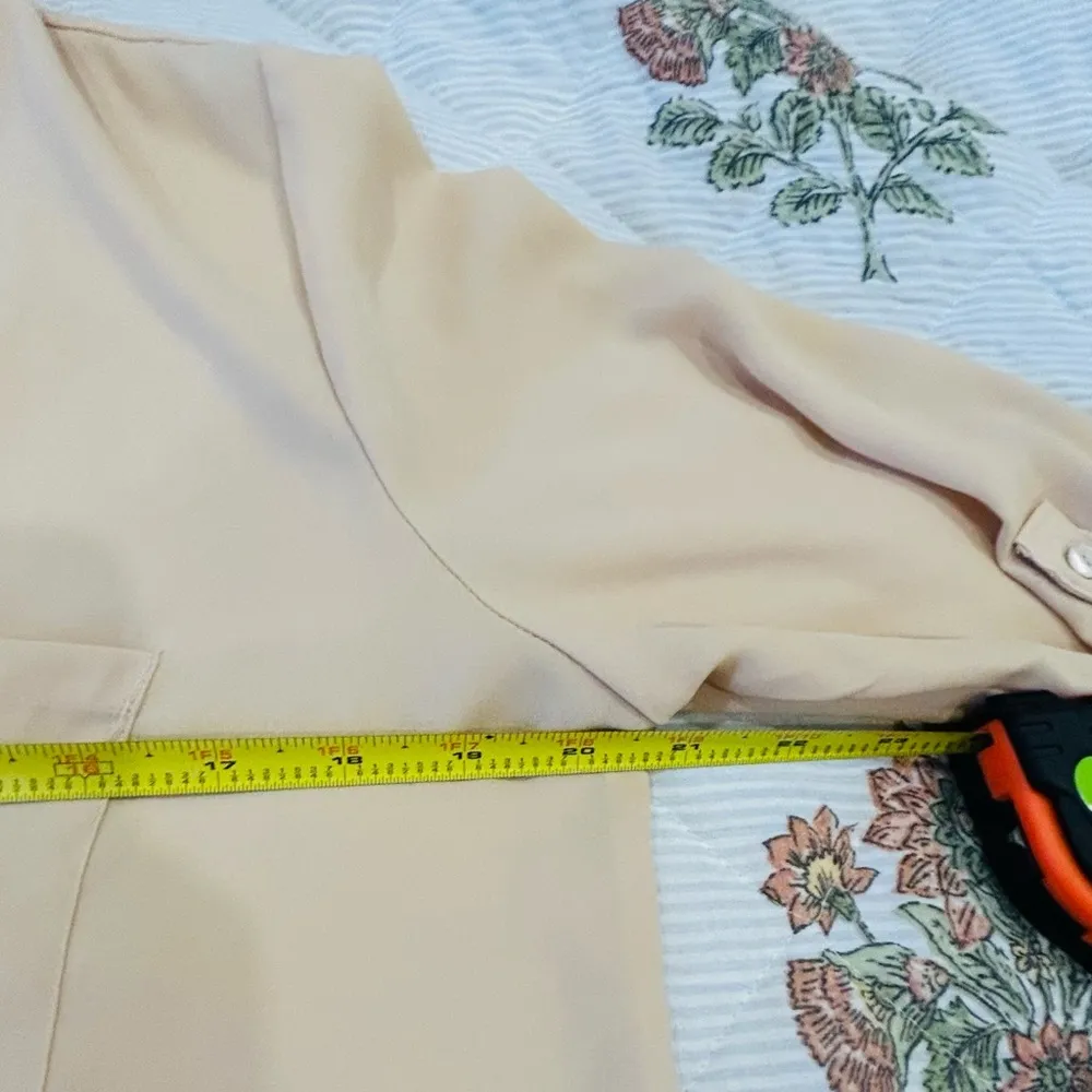 Forever 21 Light Tan Blouse Dress   Sheer  women large - Image 4
