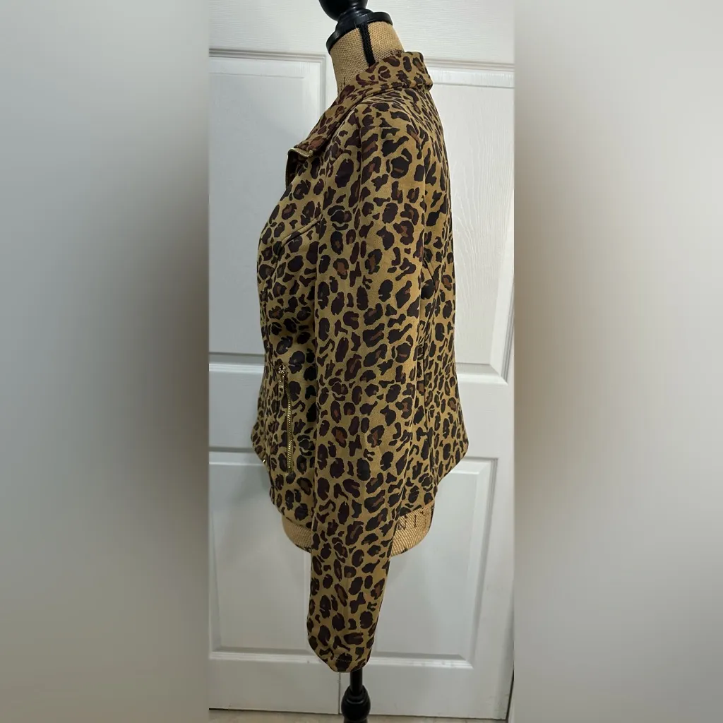 Marc New York Andrew Marc Animal Leopard Print Zip Jacket - Image 4