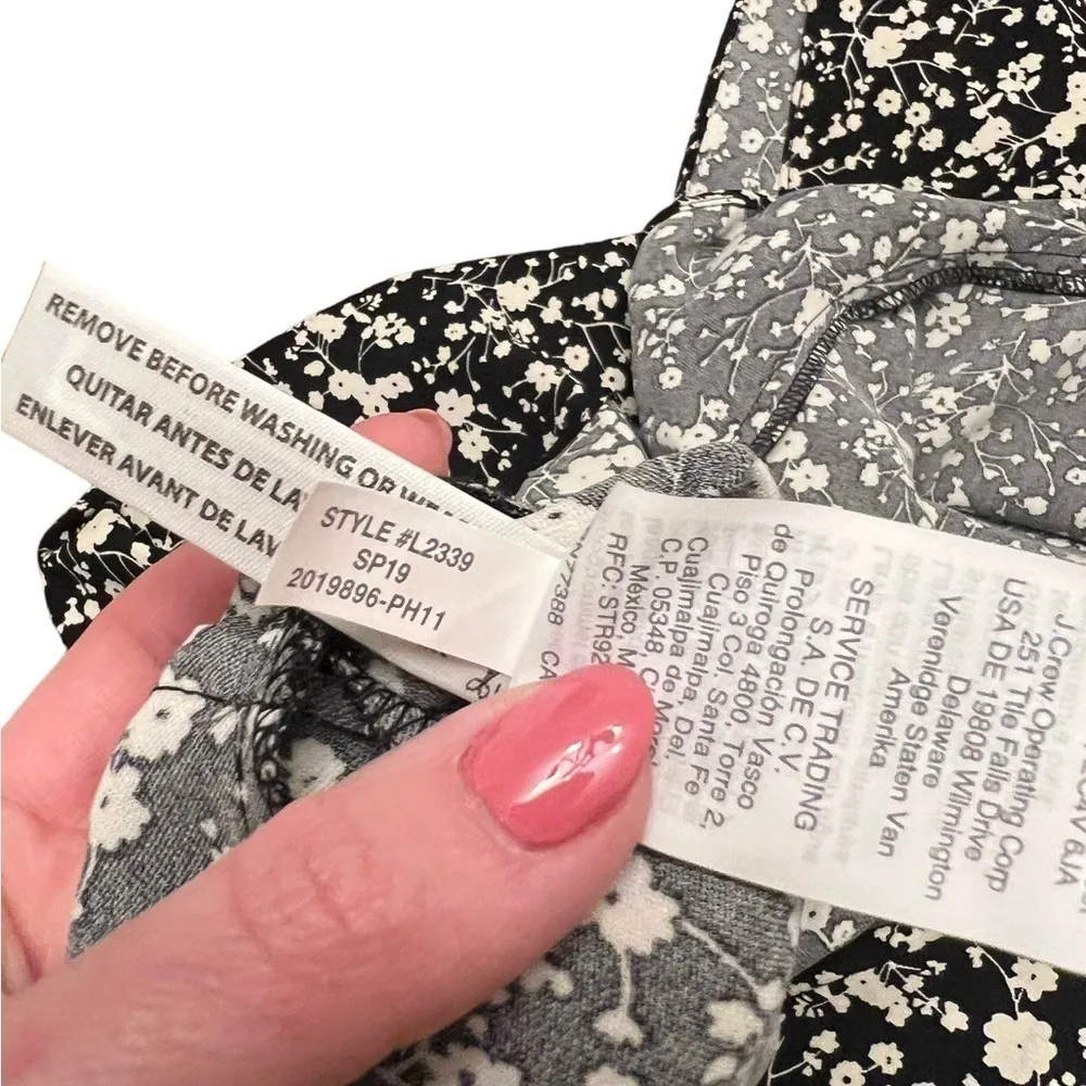 J. Crew - NWT Ruffle Floral Boho Short Sleeve Mini Dress Sz Xs - Image 8