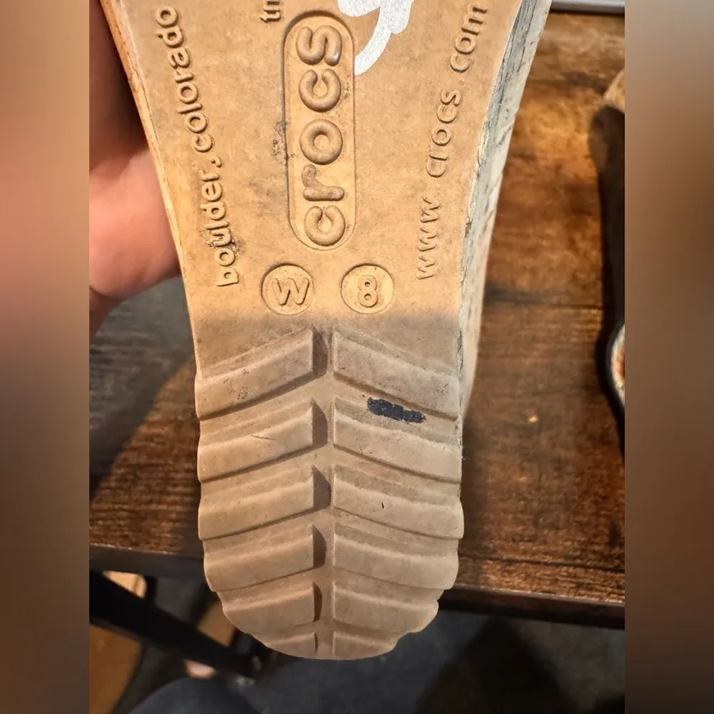 Crocs Black A-Leigh Cork‎ Wedges size 8 - Image 9