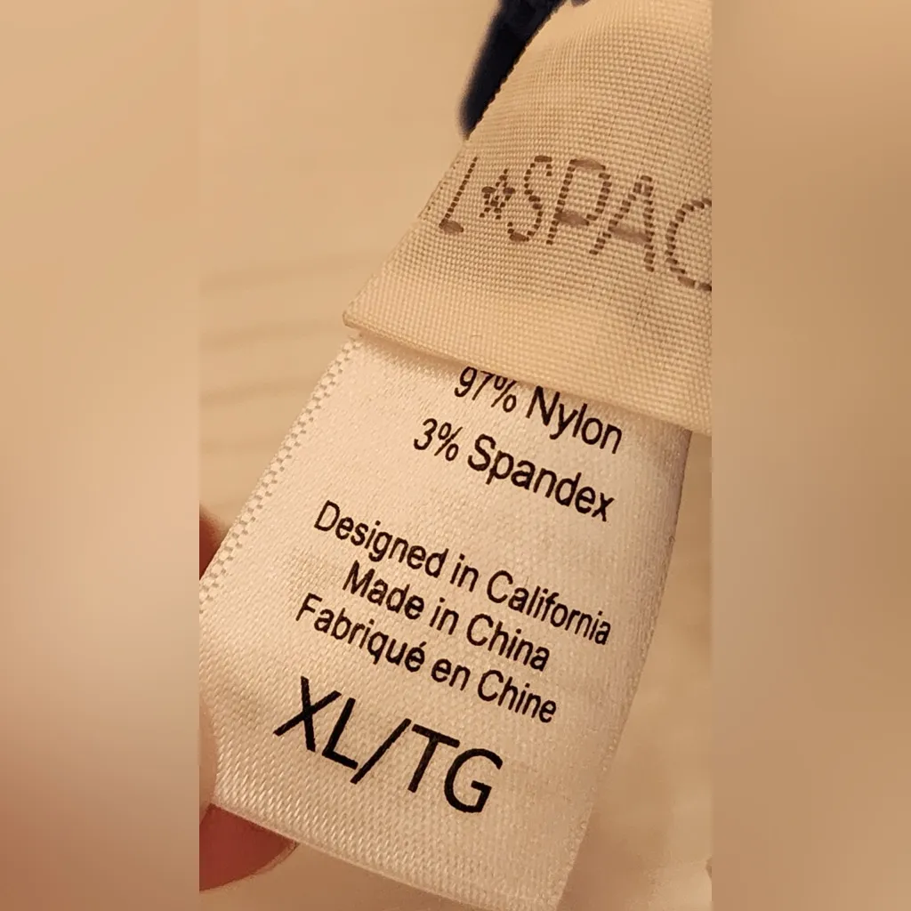 L*Space Robbie Bikini Top Women’s Blue Button-Front Bralette Size XL - Image 12