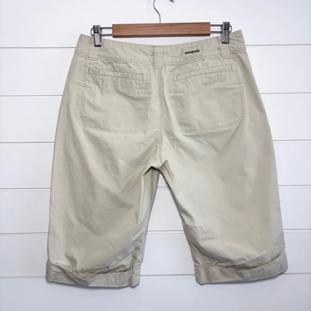 Patagonia 100%‎ organic Cotton women cream shorts size 10 - Image 2