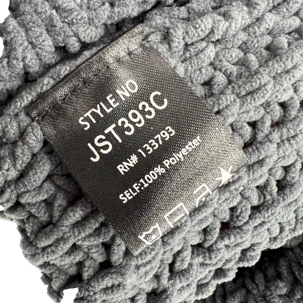 POL Chenille Colorblock Turtleneck Sweater Orange Ivory Size Medium - Image 4