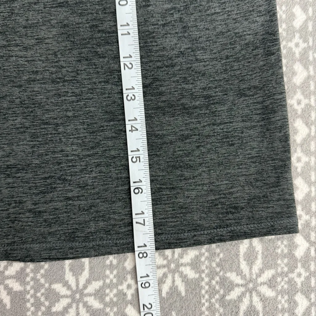 Girlfriend Collective ReSet Cropped Long Sleeve Workout Top Moon Gray Marled LG - Image 8