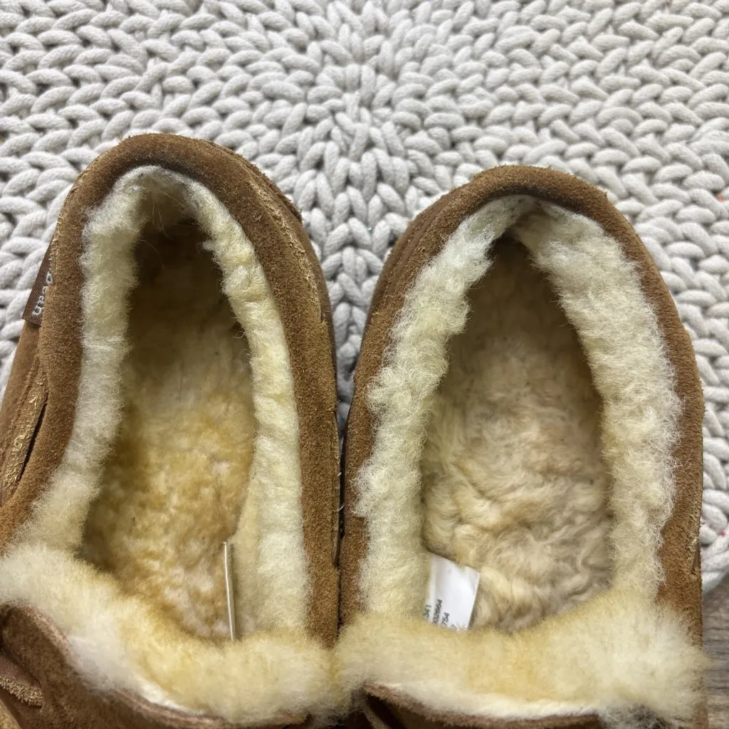 LL Bean Wicked Good Slippers Womens 5 Brown Suede Shearling Fur Lined - Image 7