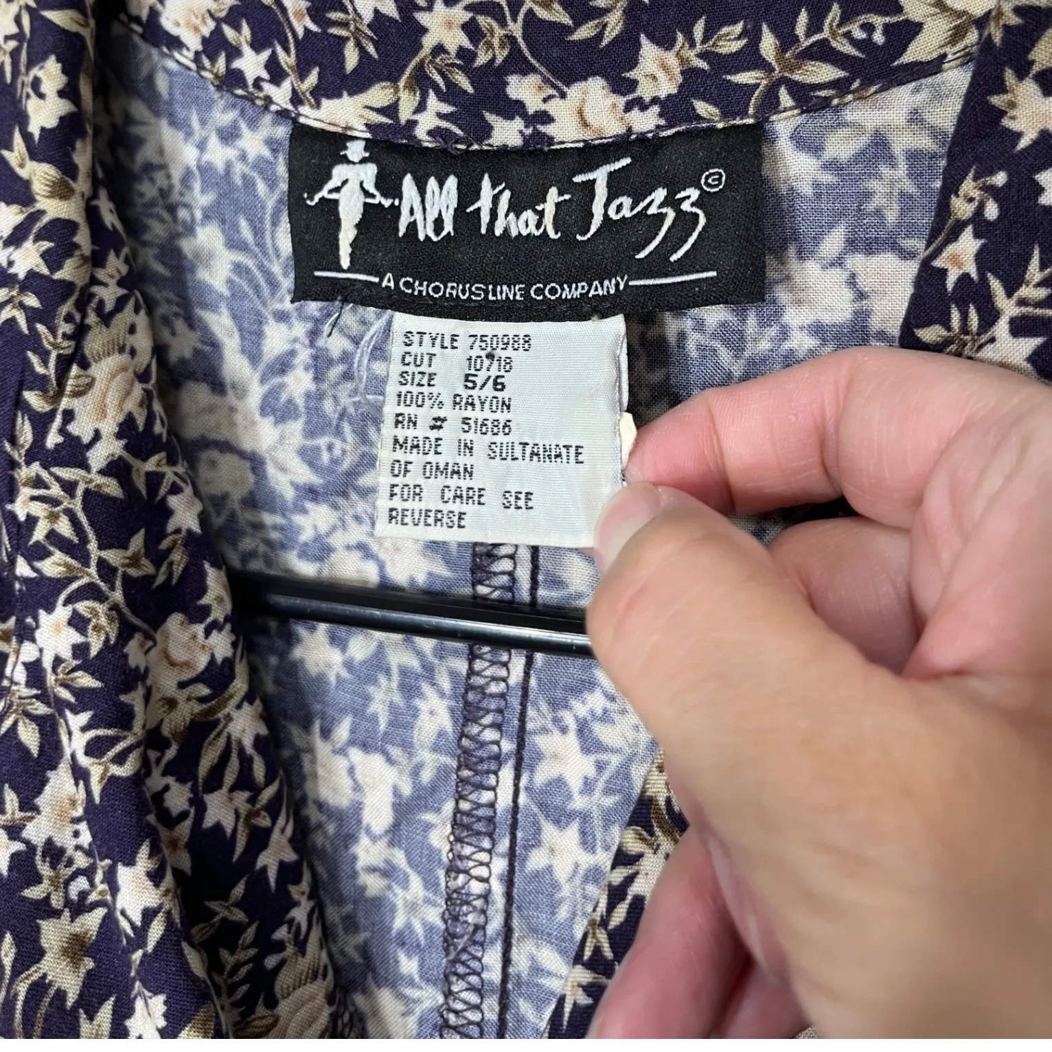 All‎ That Jazz Vintage 90s Floral Maxi Dress Sleeveless Button Front Rayon - Image 6