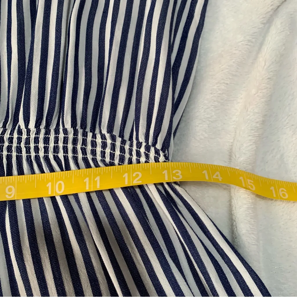 Tommy Hilfiger size large stripe red embroidery nautical blue white casual dress - Image 8