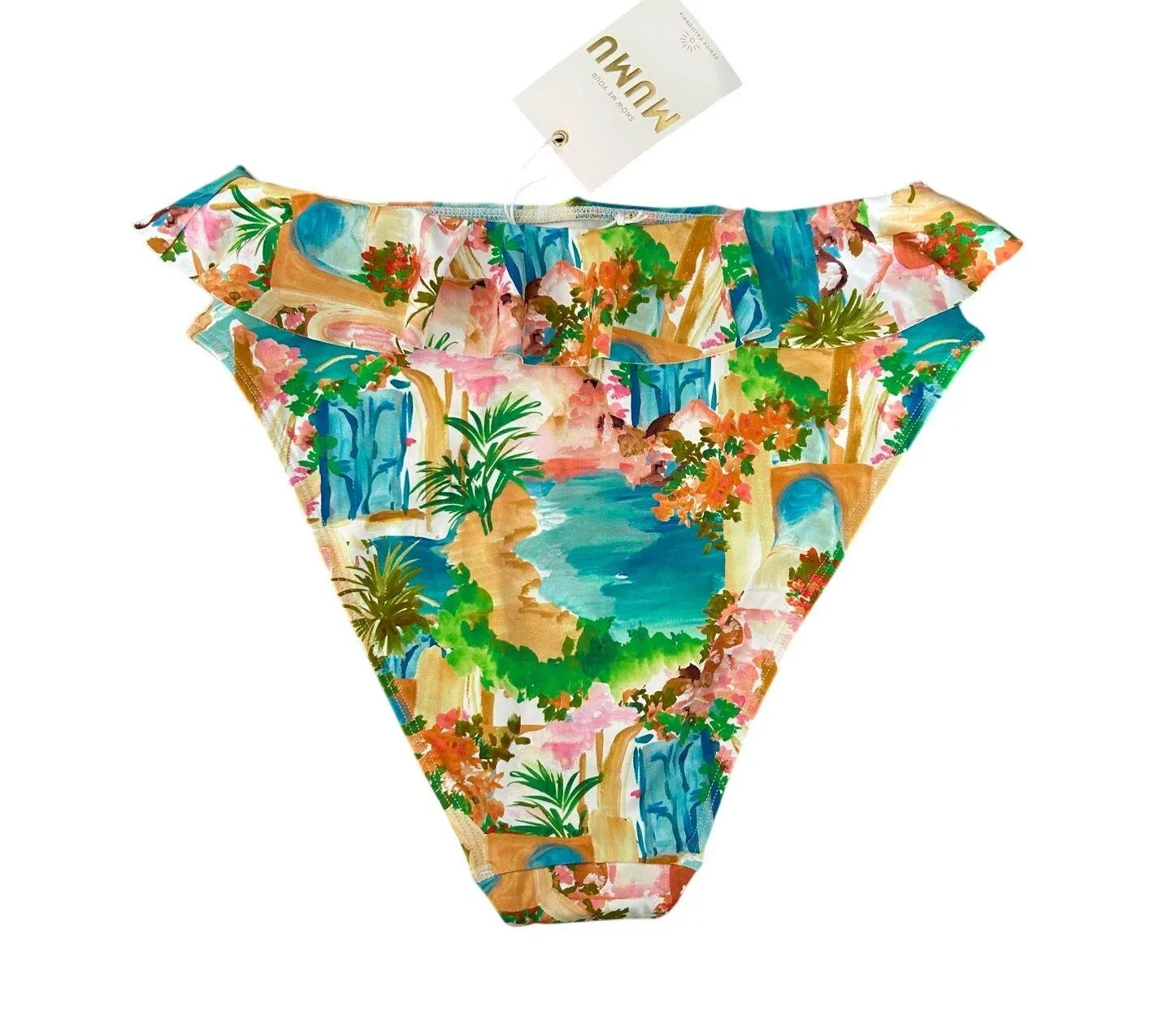 Show Me Your Mumu Island Ruffle Bottom in Palermo Spritz L NWT - Image 6