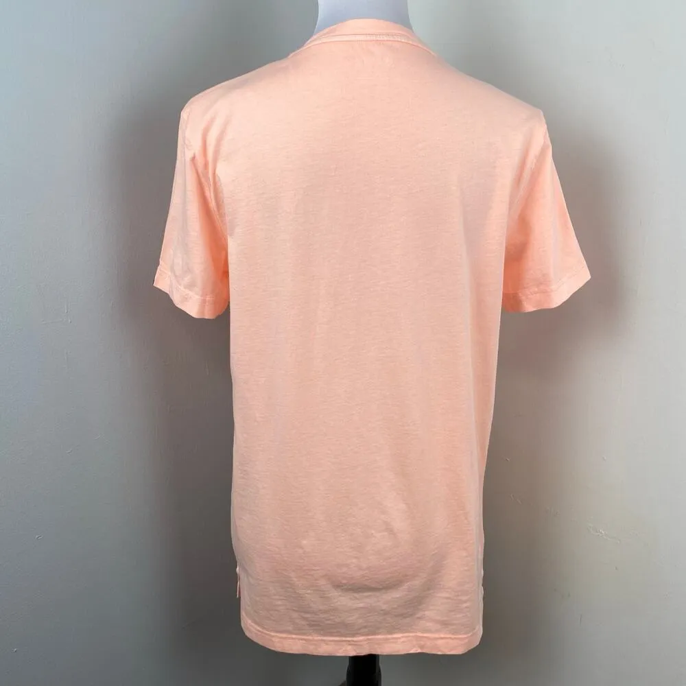 Pink Victoria’s Secret Peach V Neck Short Sleeve Shirt Top Oversized XS - Image 4