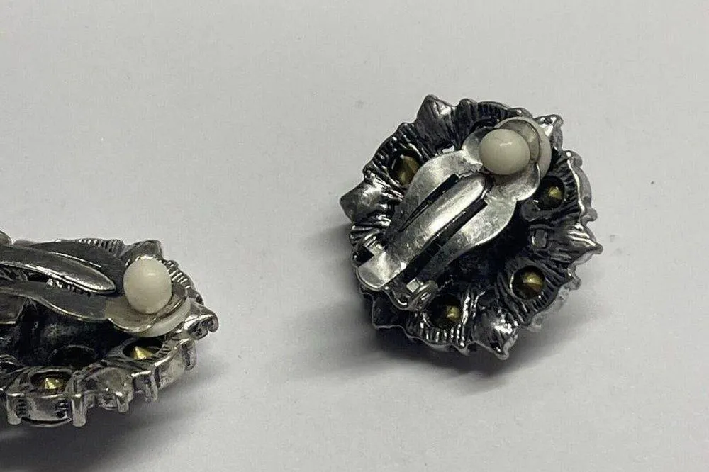 Women's Costume Earrings Rhinestone CLIP On Clip - Image 11