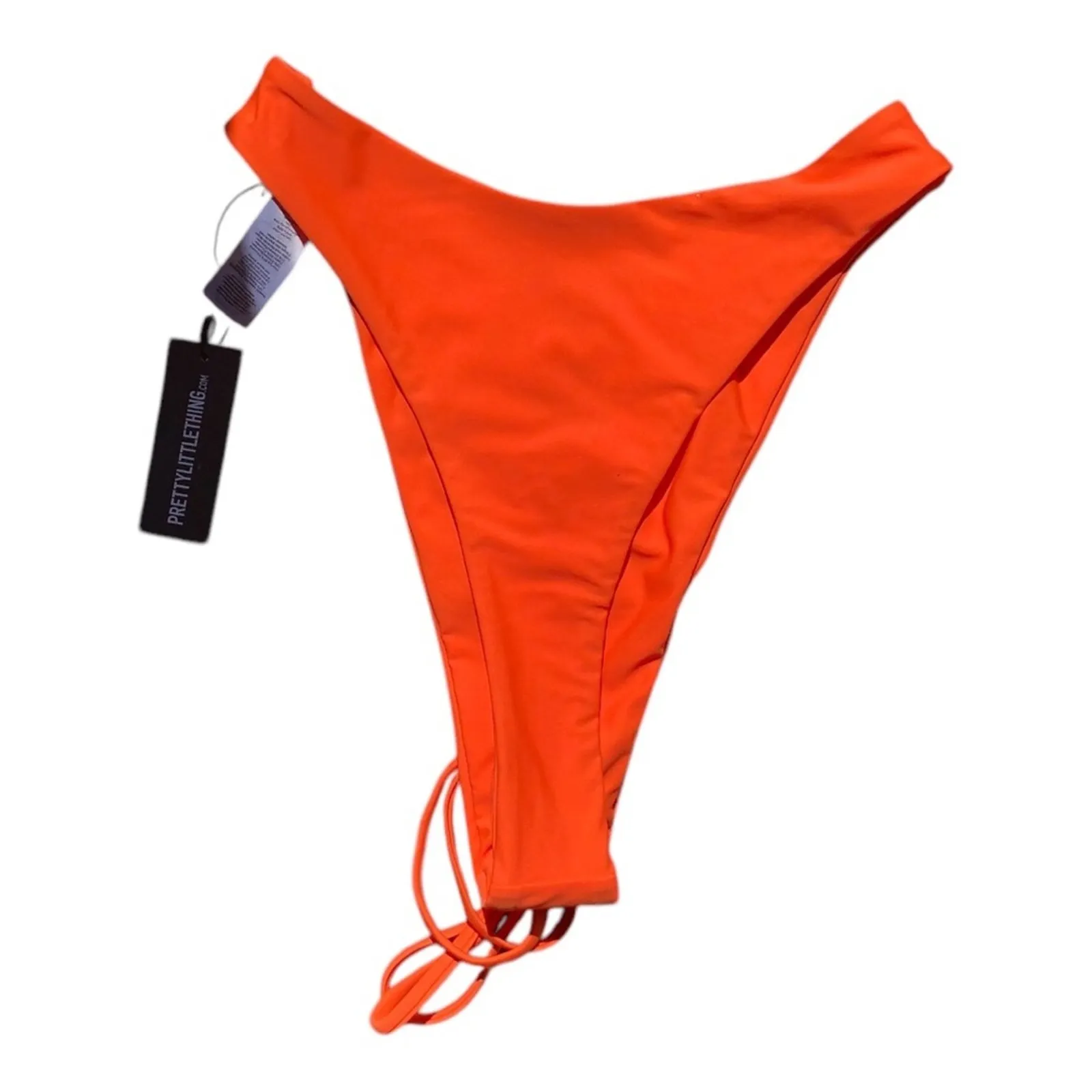 Pretty Little Thing NWT Orange O Ring Waist Strap Brazilian Bikini Bottom Size 6 - Image 9