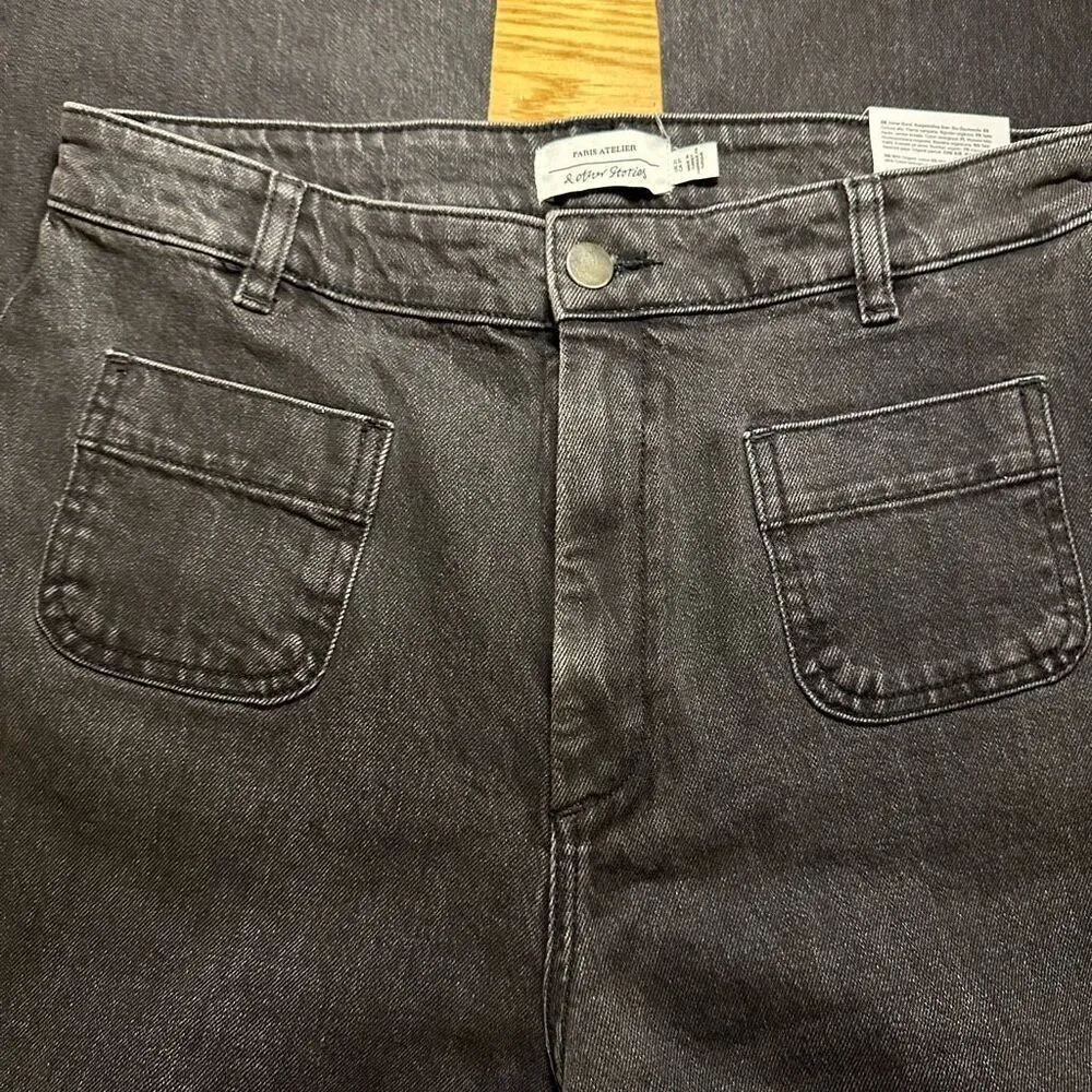 NWT Paris atelier & other stories high waist flare black jeans 31 - Image 3