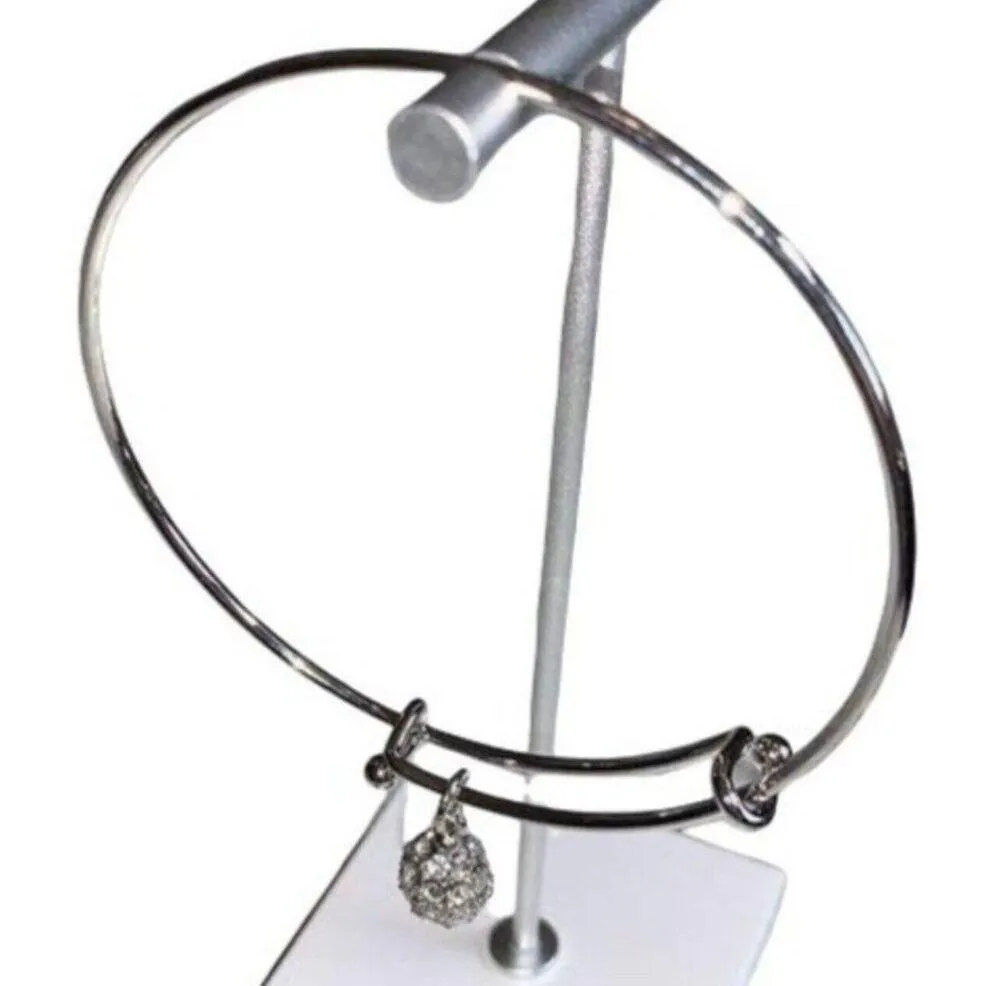 Swarovski Crystal Fireball Bangle Bracelet Silver - Image 3