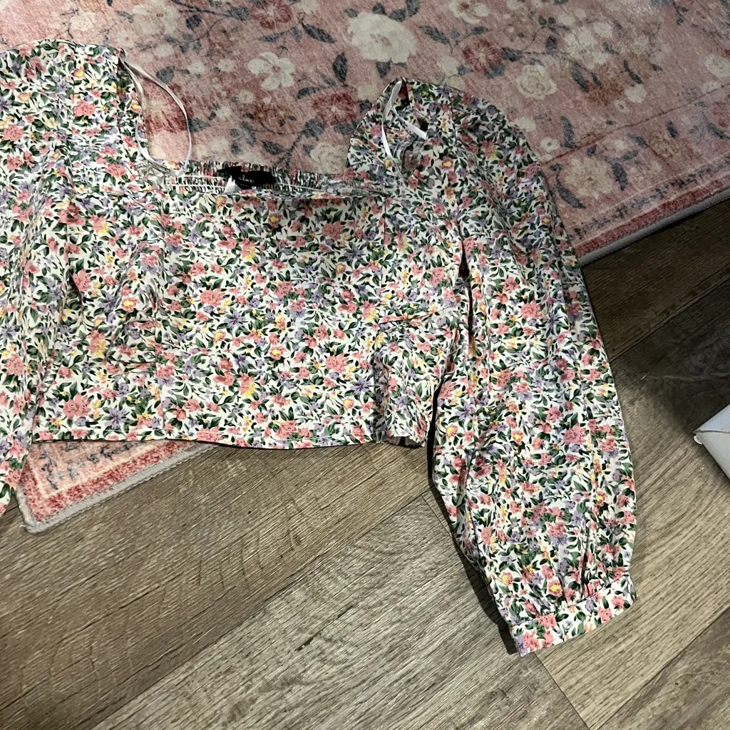 LULUS EVEN SWEETER FLORAL PRINT CROP TOP XSMALL - Image 15