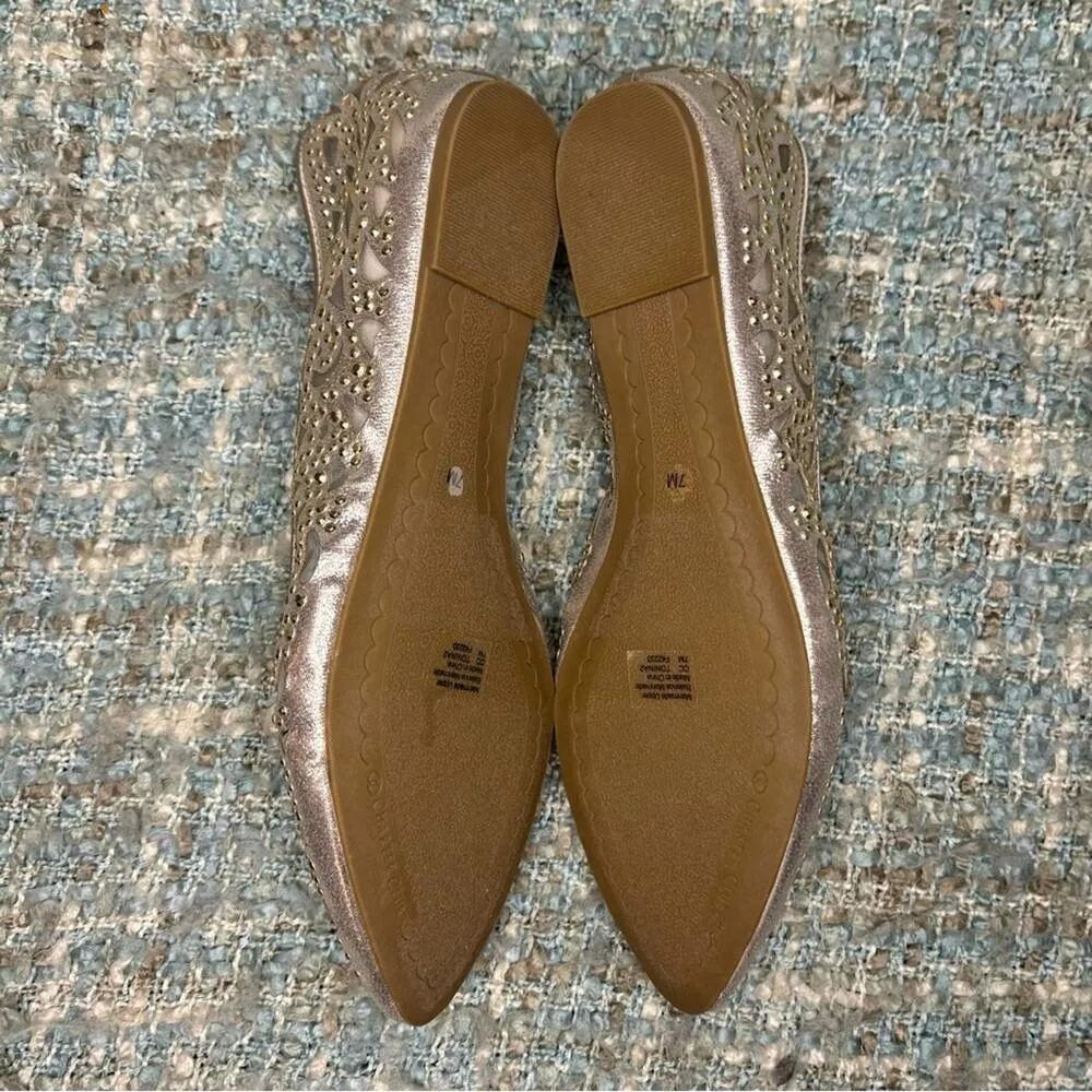 Charter Club Tonina Rhinestone Pointed-Toe Flats in Platino - Image 8