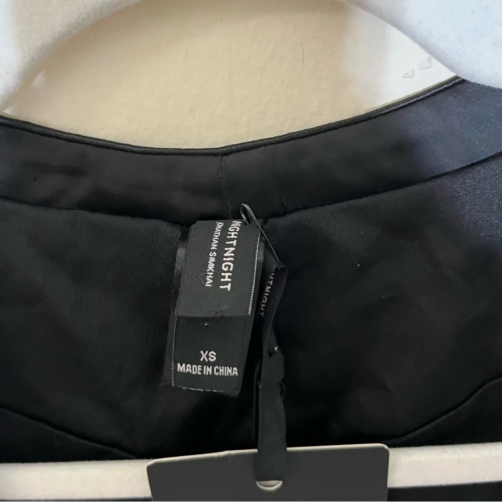 NWT Jonathan Simkhai Night Fil Coupé Wrap Mini Dress Black Floral Jacquard XS - Image 6