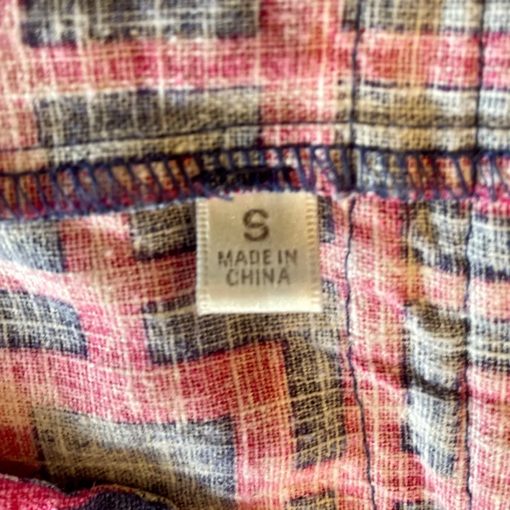 CHARMING CHARLIE Women Small pink blue geometric v-neck sleeveless tunic Top - Image 11