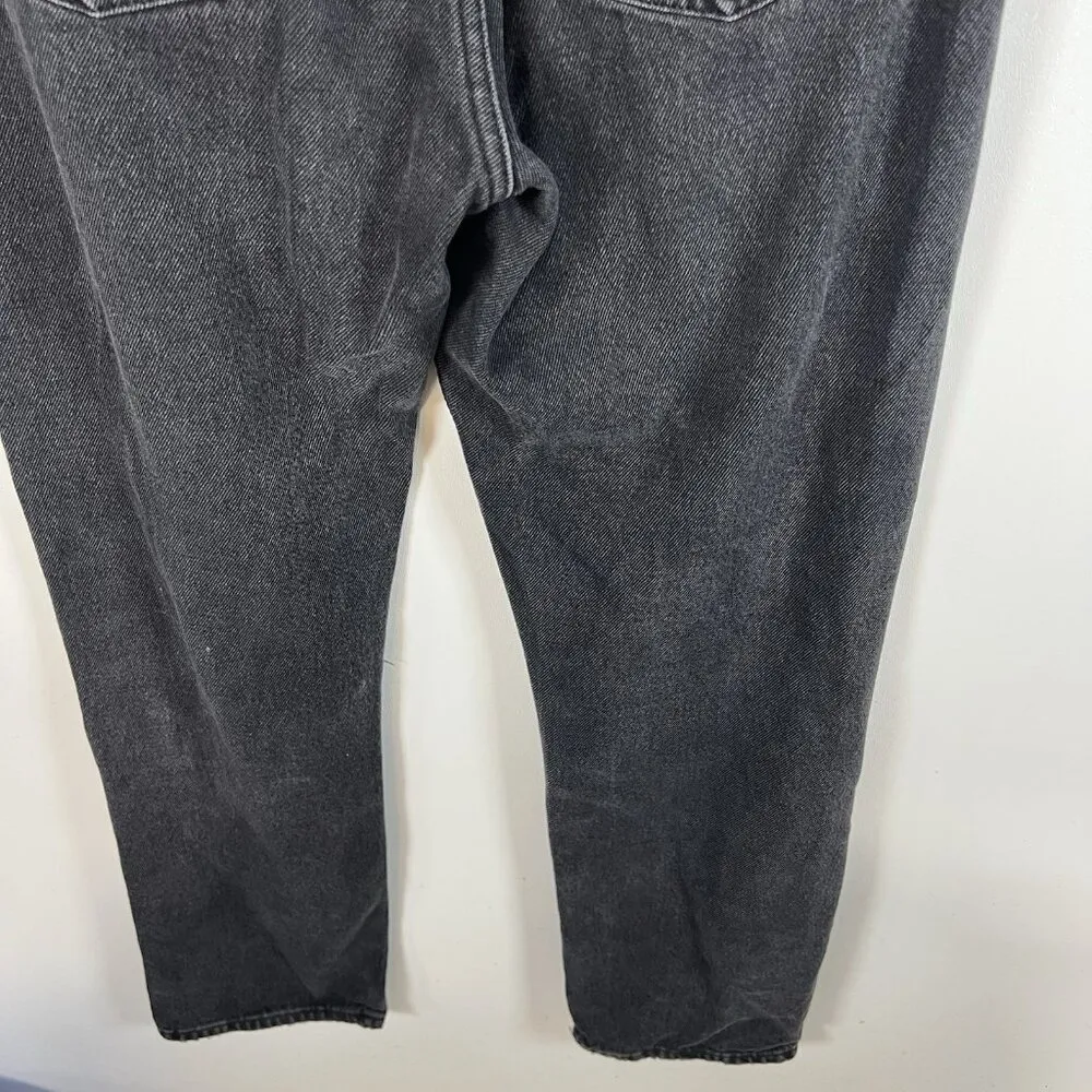 AGOLDE 90s Mid Rise Loose Sz 24 Smokestack Black Women’s Jeans Grunge Distressed - Image 8