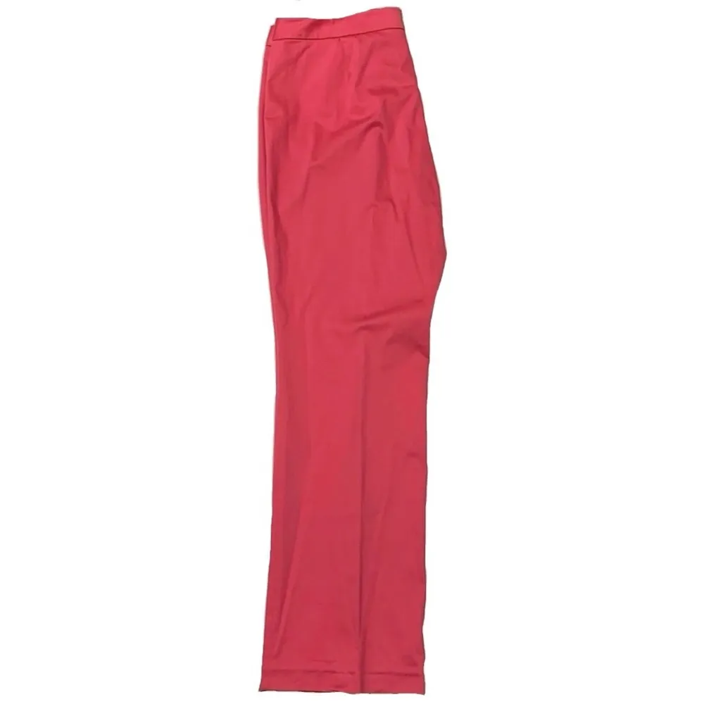 Sigrid Olsen Stretch Pink Sateen Pants Size 16 - Image 7