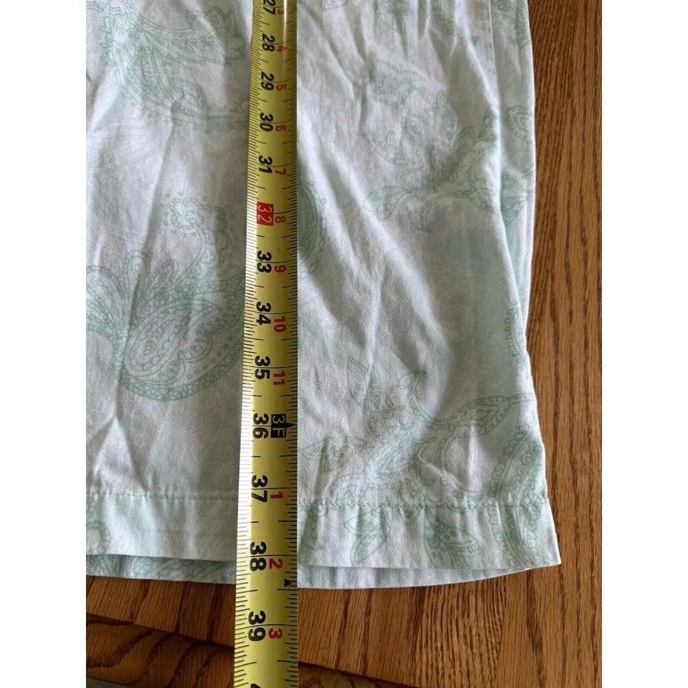 Charter Club Intimates Floral Pajama Set Size M Light Green Has A Stain - Image 6