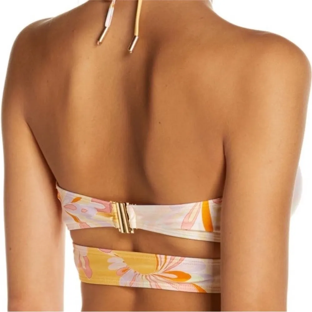 NWT Print Halter Bandeau Bikini Top US6 - Image 4